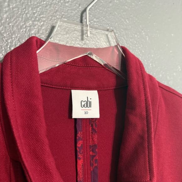 Cabi Style 3175 Rhubarb Red Outing Blazer Jacket Size 10 - Picture 5 of 6